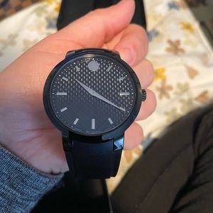 Men’s movado carbon fiber watch new